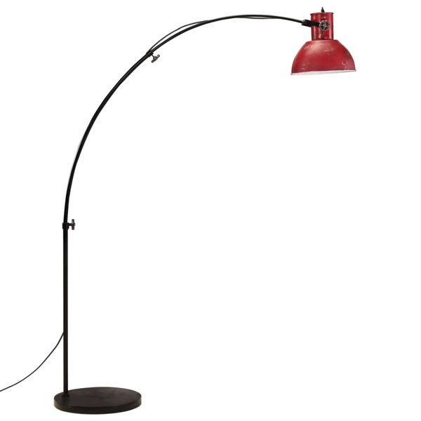 vidaXL Lampada da Terra 25 W Rosso Anticato 150 cm E27