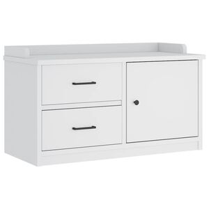 vidaXL Panca da Corridoio SANDNES Bianca 87x40x50 cm in Legno di Pino