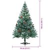 vidaXL Albero di Natale artificiale Verde 150 cm PVC e Acciaio