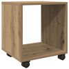 vidaXL Mobiletto con Ruote Rovere Artigianale 37x33x42,5 cm Truciolato