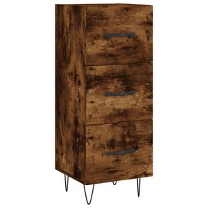 vidaXL Credenza Rovere Fumo 34,5x34x90 cm in Legno Multistrato