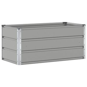 vidaXL Fioriera Grigio chiaro 100 x 50 x 45 cm Acciaio zincato