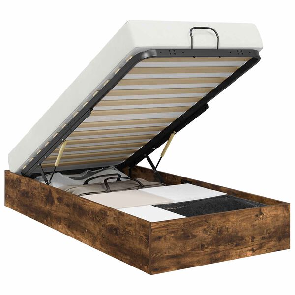 vidaXL Letto ottomano Rovere fum&eacute; 193 x 120 x 25 cm Truciolare