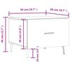 vidaXL Tavolino da Salotto Bianco 50x50x40 cm in Legno Multistrato