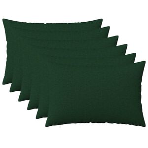 vidaXL Cuscino con cuscino HEERLEN 6 pz Verde Scuro Tessuto