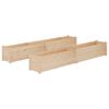 vidaXL Fioriere da Giardino 2 pz 200x31x31cm in Legno Massello di Pino