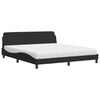 vidaXL Letto con Materasso Dover Nero 180x200 cm in Velluto