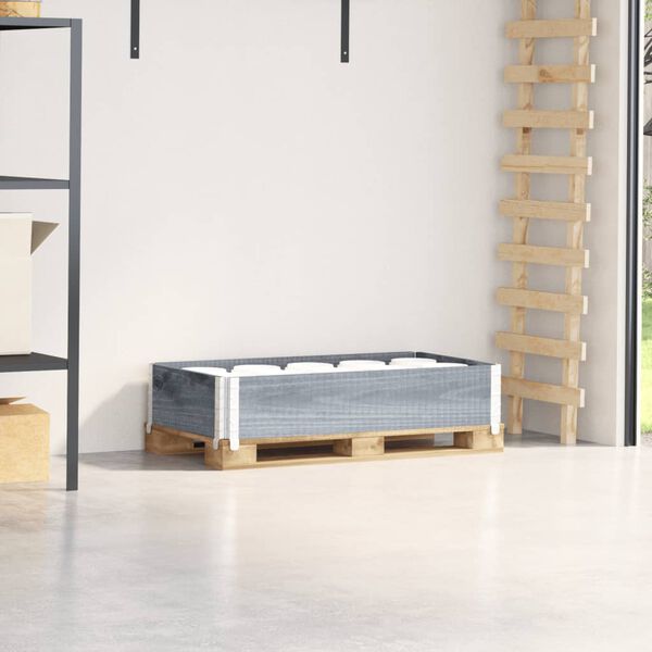 vidaXL Paretale per Pallet Grigio 100x50 cm in Legno Massello di Pino