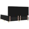 vidaXL Letto a molle con materasso Nero 200 x 200 cm Tessuto
