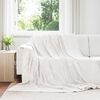 vidaXL Coperte da Pile 6 pcs Bianco 220 x 240 cm Panno