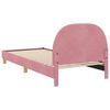 vidaXL Struttura letto bambini con testata Rosa 90 x 200 cm Velluto