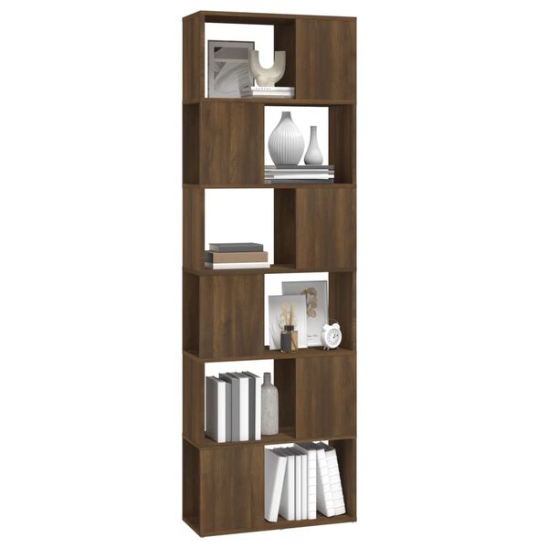vidaXL Libreria/Divisorio Rovere Marrone 60x24x186 cm