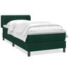 vidaXL Giroletto a Molle con Materasso Verde Scuro 80x220 cm Velluto