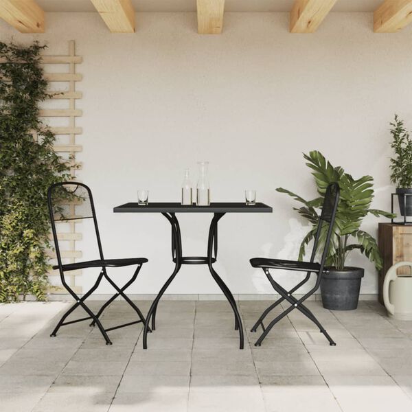 vidaXL Set da Pranzo da Giardino 3pz Antracite in Rete Metallica