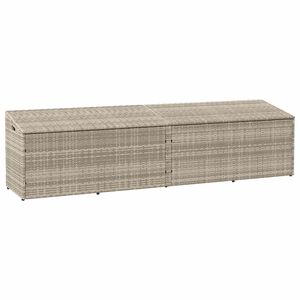 vidaXL Baule da Giardino Grigio Chiaro 220x50x58 cm in Polyrattan
