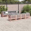 vidaXL Set Divani Giardino 9 pz Cuscini Legno Massello Abete Douglas