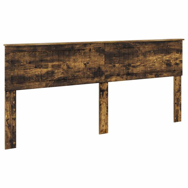 vidaXL Testiera Rovere fum&eacute; 200 cm Legno multistrato