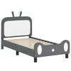 vidaXL Struttura letto bambini con testata Grigio chiaro 80 x 160 cm