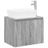 vidaXL Set di mobili per il bagno Sonoma grigio Legno ingegnerizzato