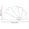 vidaXL Cupola per Piscina Rotonda 376x188 cm PVC