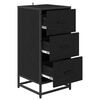 vidaXL Credenza Rovere Nero 35.5 x 35 x 76 cm