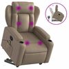 vidaXL Poltrona Alzapersone Massaggi Reclinabile Cappuccino Similpelle