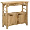 vidaXL Tavolo consolle con lo scaffale Naturale 80 x 35 x 75 cm Bamb&ugrave;