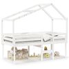 vidaXL Letto a Soppalco con Tetto Bianco 80x200 cm in Legno di Pino