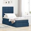 vidaXL Letto con contenitore e materasso Blu 100 x 200 cm Poliestere