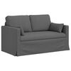 vidaXL Divano 2 pcs Grigio scuro 139 x 78 x 80 cm Tessuto