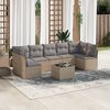 vidaXL Set Divano da Giardino 8 pz con Cuscini Beige in Polyrattan