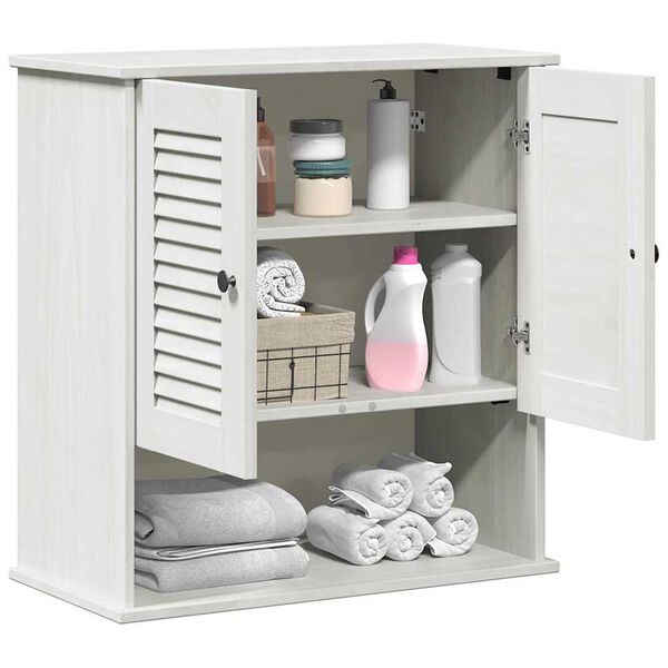 vidaXL Mobile da Bagno VIGO Bianco e Bianco Antico 67,5 x 34 x 71,5 cm