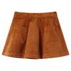 Gonna da Bambina con Tasche a Coste Cognac 104