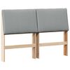 vidaXL Testiera imbottita Grigio chiaro 150 cm Pino massello
