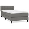 vidaXL Giroletto a Molle con Materasso Grigio Scuro 80x200 cm Tessuto