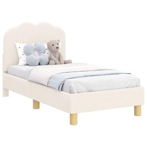 vidaXL Struttura letto per bambini con testata Crema 70 x 140 cm