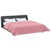 vidaXL Duvet Estivo Rosa 220 x 240 cm Microfibra e Fleece Teddy