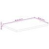 vidaXL Piano per Tavolo 40x20x3,8 cm Rettangolare Legno Massello Mango