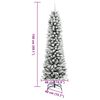 vidaXL Albero Natale Artificiale Sottile Neve Floccata 150cm PVC e PE