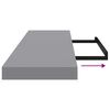 vidaXL Scaffale a Parete Grigio 90x23,5x3,8 cm in MDF