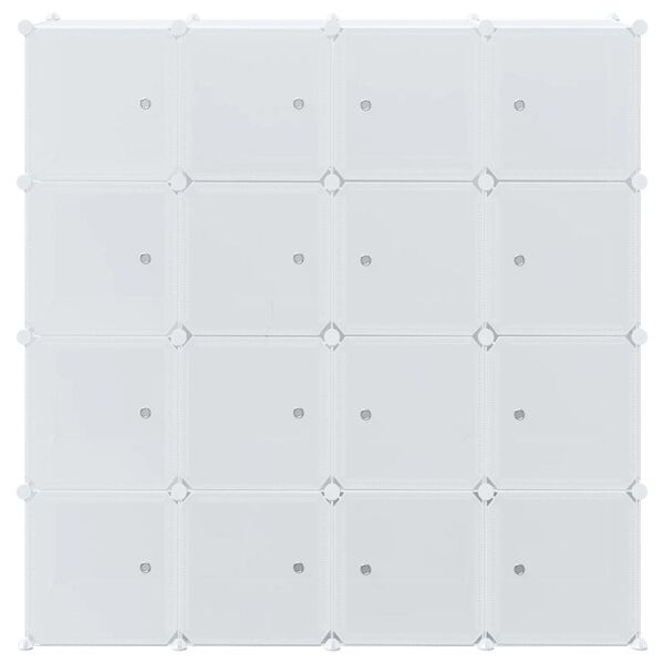 vidaXL Organizzatore Portaoggetti con 16 Cubi e Aste per Appendere PP