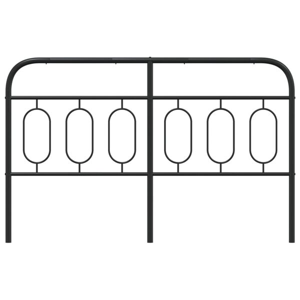 vidaXL Testiera in Metallo Nero 137 cm