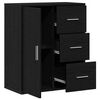 vidaXL Credenza Rovere Nero 60 x 31 x 70 cm Legno multistrato