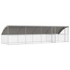 vidaXL Cuccia per cani 4 pz Argento 8 x 2 x 2 m Acciaio zincato