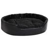 vidaXL Lettino per Cani Nero 90x79x20 cm in Peluche e Similpelle