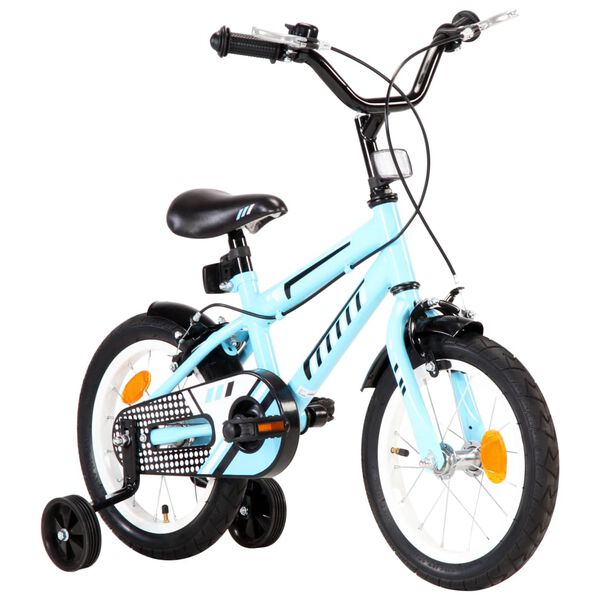 vidaXL Bici per Bambini 14 Pollici Nera e Blu