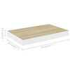 vidaXL Scaffale a Parete Rovere e Bianco 40x23x3,8 cm in MDF