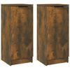 vidaXL Credenze 2 pz Rovere Fumo 30x30x70 cm in Legno Multistrato