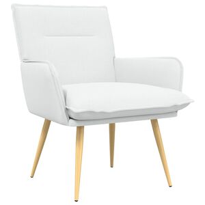 vidaXL Poltrona Bianco Tessuto