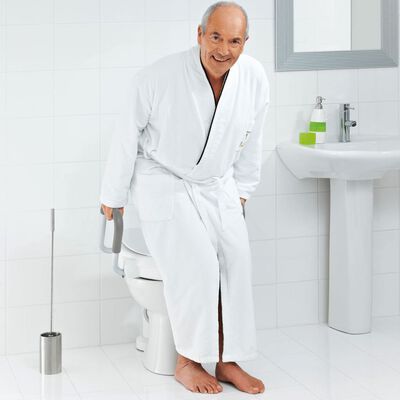 RIDDER Tavoletta WC con Maniglione di Sicurezza Bianco 150 kg A0072001